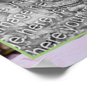 ロックオイルの絵に自分の写真の花を作成 ポスター (角)