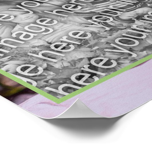 ロックオイルの絵に自分の写真の花を作成 ポスター (角)