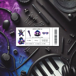 ロックオクールンミュージックコンサートチケット1日 招待状