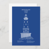 ロックオブエイジズライトハウス – ミシガン州 – AD ノートカード (正面/裏面)