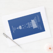 ロックオブエイジズライトハウス – ミシガン州 – AD 長方形シール (封筒)