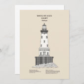 ロックオブエイジズライトハウス – ミシガン州 – SBD サンキューカード (正面/裏面)