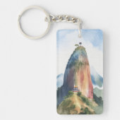 ロックオブグアタペエルペノンコロンビアの水彩画 キーホルダー (正面)
