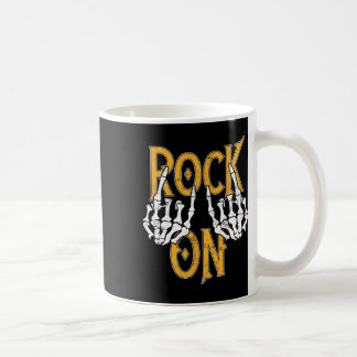 ロックオンスケルトンハンズロックアンドロールメタルコンサート コーヒーマグカップ