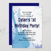 ロックオンミュージカルハッピーバースデーパーティの招待状 招待状 (正面/裏面)