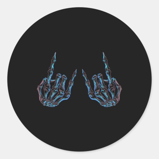 ロックオンロックスターバディコンサート – ハロウィーンSkelet ラウンドシール (正面)