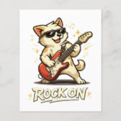 ロックオン ギター犬 楽しいロック音楽 チラシ (裏面)