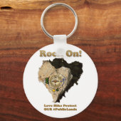 ロックオン！我が国の公保護園を愛で引き上げる キーホルダー (正面)