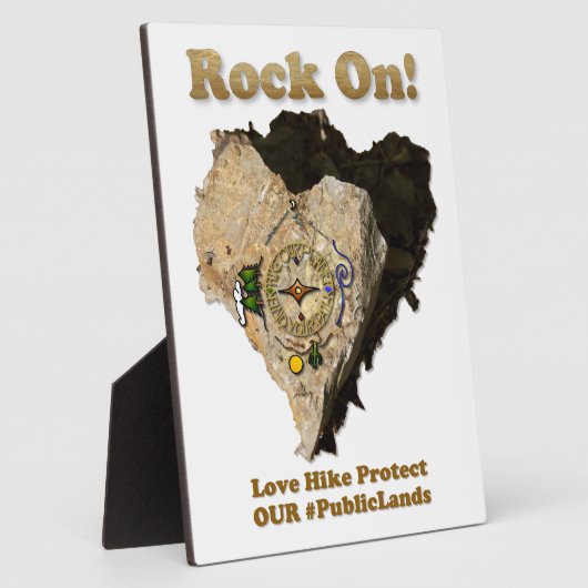 ロックオン！我が国の公保護園を愛で引き上げる フォトプラーク (側面)