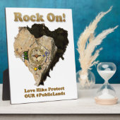 ロックオン！我が国の公保護園を愛で引き上げる フォトプラーク (側面)