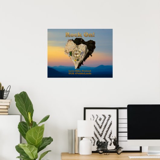 ロックオン！我が国の公保護園を愛で引き上げる ポスター (ホームオフィス)