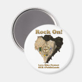 ロックオン!我が国の公保護園を愛で引き上げる マグネット (正面/裏面)