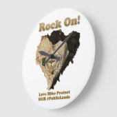 ロックオン!我が国の公保護園を愛で引き上げる ラージ壁時計 (傾斜)