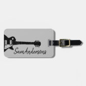 ロックカッコいいギター音楽旅行 ラゲッジタグ (正面横)
