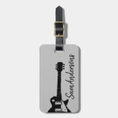 ロックカッコいいギター音楽旅行 ラゲッジタグ (正面縦)