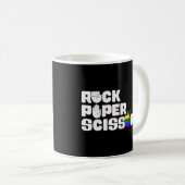 ロックカッコいい紙シザーズレズビアンLGBTQプライド コーヒーマグカップ (正面右)