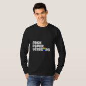 ロックカッコいい紙シザーズレズビアンLGBTQプライド Tシャツ (正面フル)
