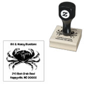 ロックカニ差出人住所ゴムスタンプ ラバースタンプ (押印)