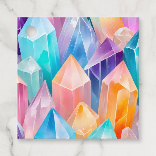 ロックカラフルクリスタルアートギフトラベル フェイバータグ (正面)