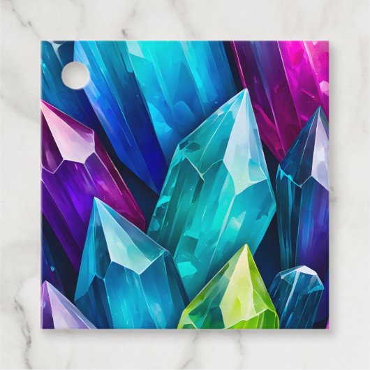 ロックカラフルクリスタルアートギフトラベル フェイバータグ (正面)