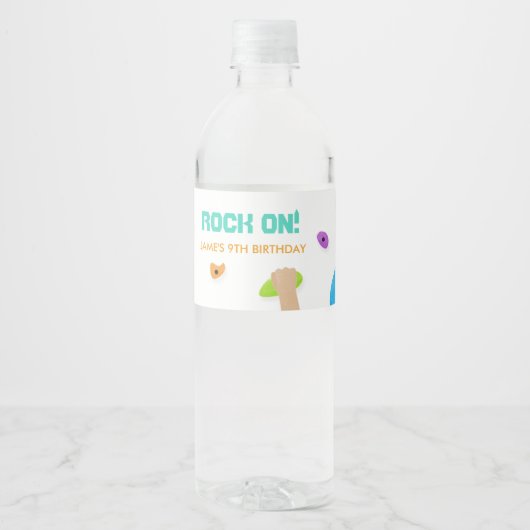 ロックカラフル登山の有利なウォーターボトルラベル ペットボトルラベル (正面)