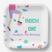 ロックカラフル登山パーティー ペーパープレート (正面)