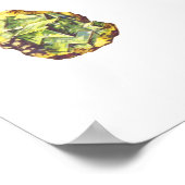 ロックガールおもしろいヴィンテージロック&クリスタル ポスター (角)