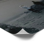 ロックキスをするイン金ゴールドビーチオレゴン州アットサンセット ポスター (角)