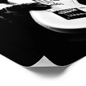 ロックキャッ遊トのギター – おもしろい Guitar Cat 1 ポスター (角)