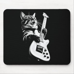 ロックキャッ遊トのギター – おもしろい Guitar Cat 1 マウスパッド