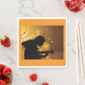 ロックギタリストロッカーミュージシャンナプキンス スタンダードランチョンナプキン (インサイチュ)