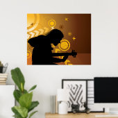 ロックギタリストロッカーミュージシャンポスター ポスター (ホームオフィス)