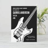 ロックギターのベビーシャワー 招待状 (スタンド正面)