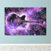 ロックギターキャンバスプリントパープル絵画- s キャンバスプリント (インサイチュ (ウッドフロア))