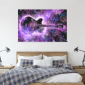 ロックギターキャンバスプリントパープル絵画- s キャンバスプリント (インサイチュ (寝室))