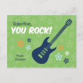 ロックギタークラスのバレンタイン シーズンポストカード (正面)
