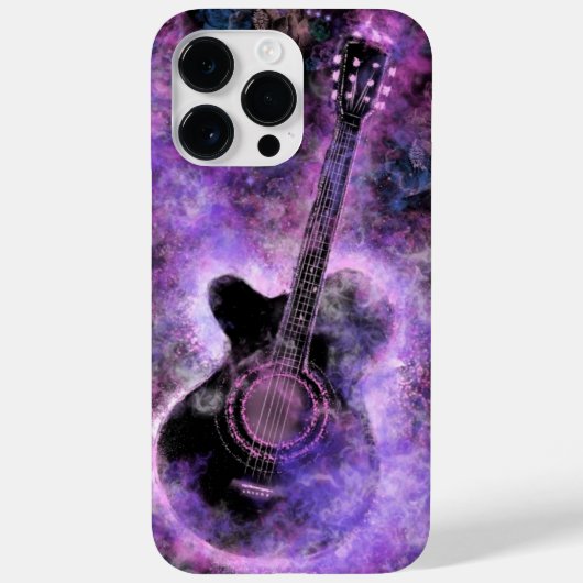 ロックギターパープルI Love Music Case-Mate iPhoneケース (裏面)