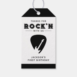 ロックギターピック 誕生日パーティーのサンクスギフト ギフトタグ