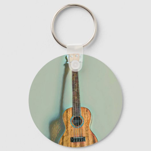 ロックギタープレーヤー キーホルダー (正面)