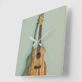 ロックギタープレーヤー スクエア壁時計 (傾斜)