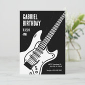 ロックギター誕生日 招待状 (スタンド正面)