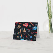 ロックギター電気ギターノートカード カード (正面)