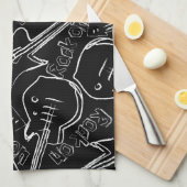 ロックギター キッチンタオル (四つ折り)