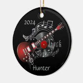 ロックギター🎸 – 赤 セラミックオーナメント (左)