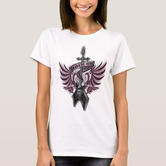 ロックギター Tシャツ (正面)