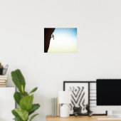 ロッククライマシルエットサンフレア ポスター (ホームオフィス)