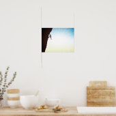 ロッククライマシルエットサンフレア ポスター (キッチン)