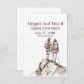 ロッククライマーのウェディング・セーブ・ザ・デート セーブザデート (正面/裏面)