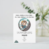 ロッククライマーアウトドアアドベンチャー男の赤ちゃん ポストカード (スタンド正面)