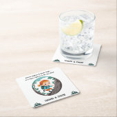 ロッククライマーアドベンチャーテーマガールベビー スクエアペーパーコースター (インサイチュ)